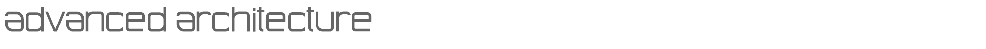 Sample characters Advanced Architecture Font